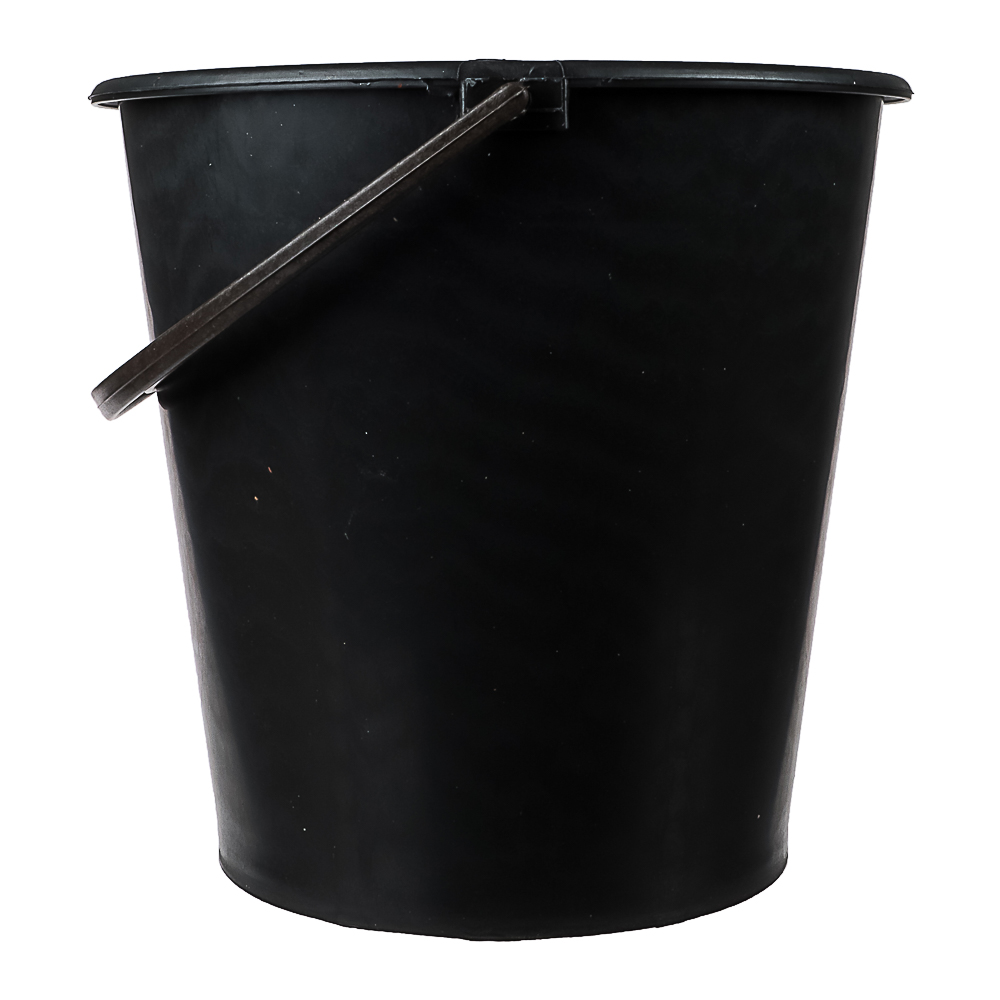 Ведро пластмассовое 10 л, хозяйственное, цвет черный, арт.№ 407-100