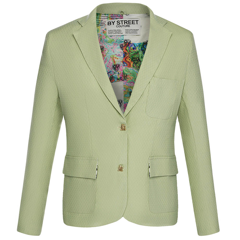 Пиджак со стразами, унисекс, салатовый, разм.M, арт.№ 080-044