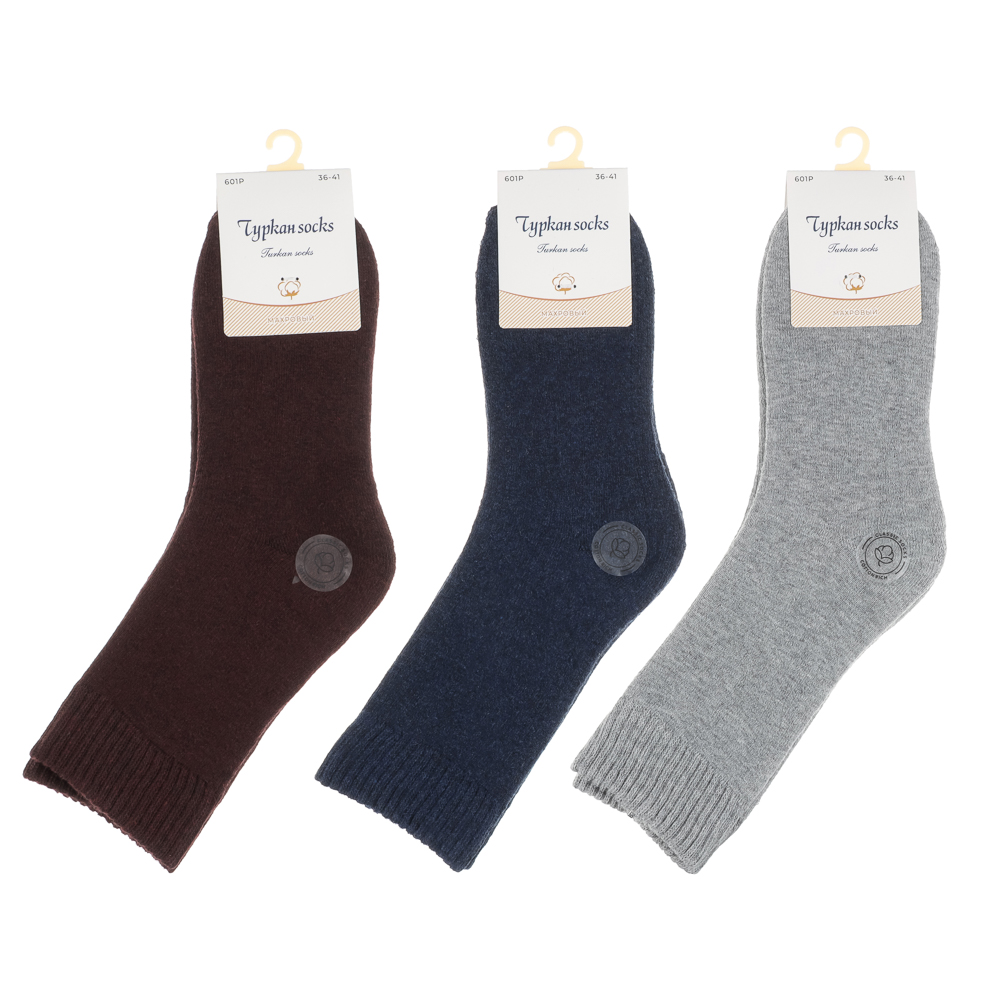 Носки женские махровые тм TURKAN, р.36-41, цвета в ас-те, #RY601P, арт.№ 019-495