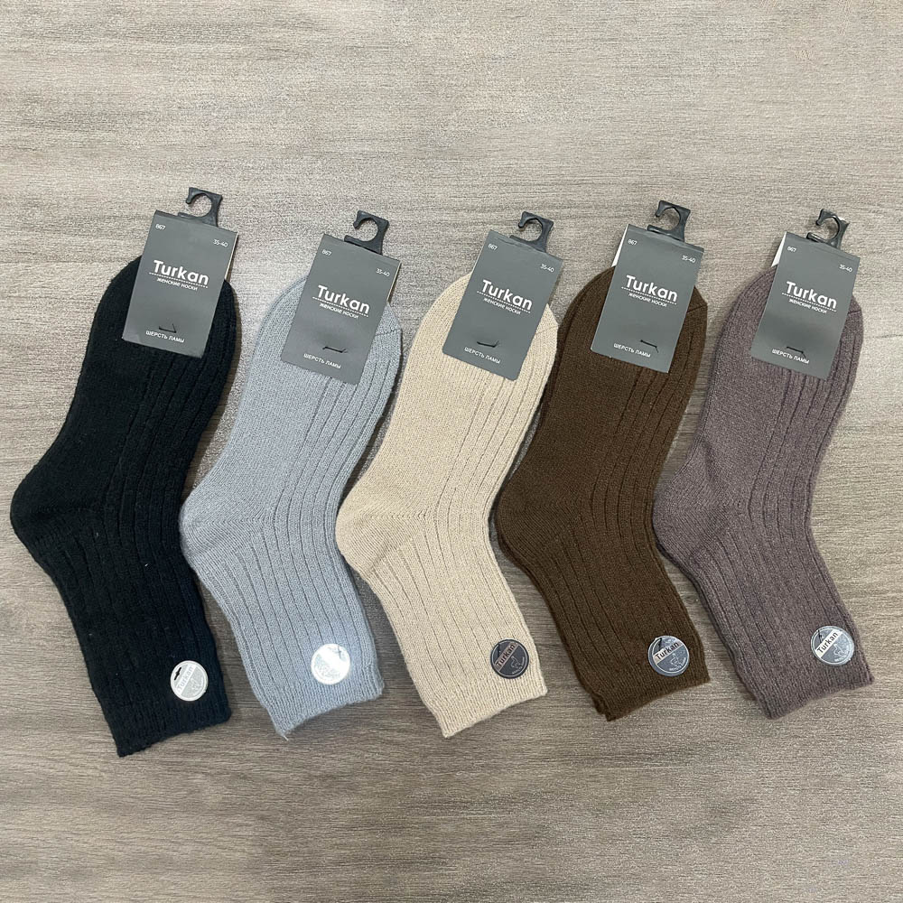 Носки женские "шерсть ламы" тм TURKAN, р.35-40, цвета в ассортименте, #HB867, арт.№ 019-497