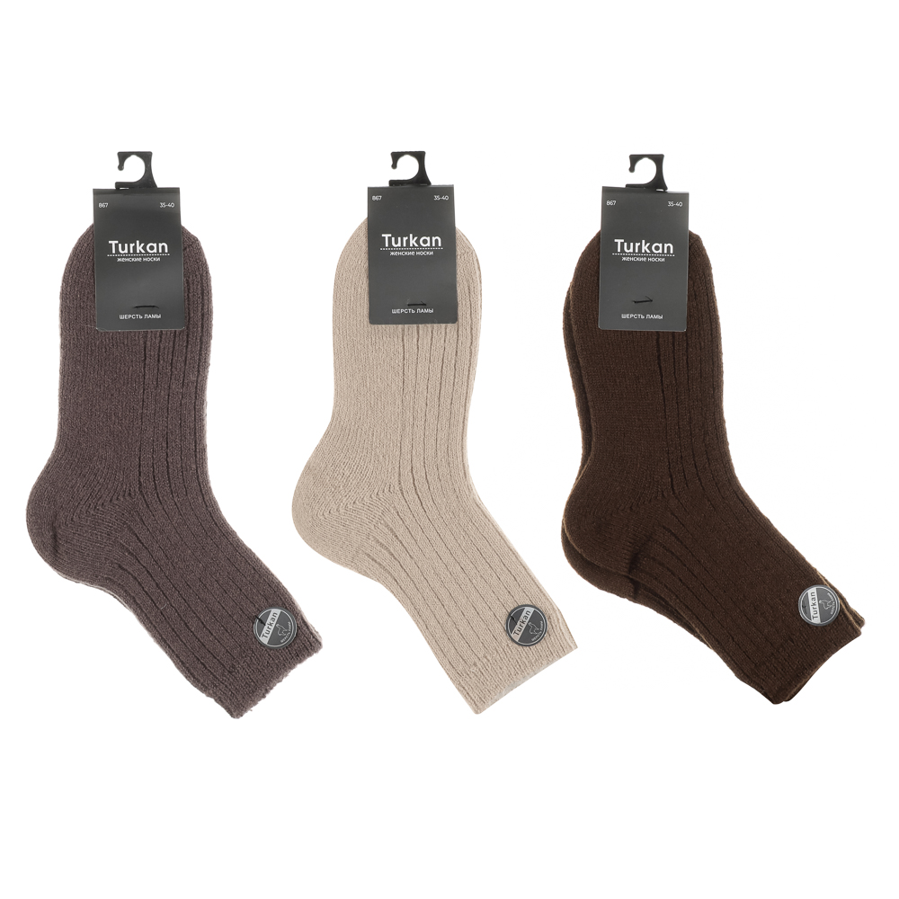 Носки женские "шерсть ламы" тм TURKAN, р.35-40, цвета в ассортименте, #HB867, арт.№ 019-497