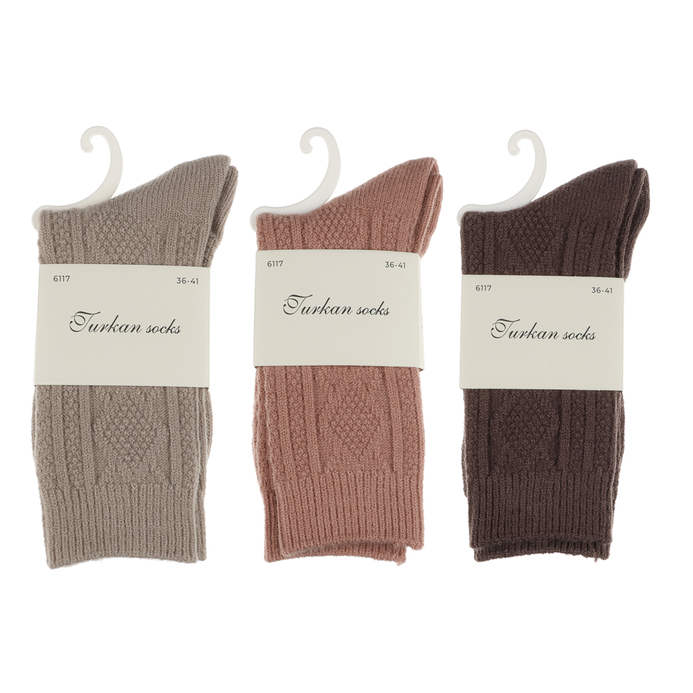 Носки женские "шерсть ламы" тм TURKAN, р.36-41, цвета в ассортименте, #L6117, арт.№ 019-498