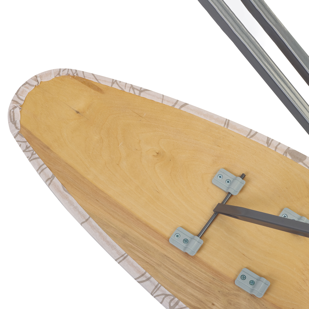 VETTA Доска гладильная 122х35х80см, фанера подставка под утюг с термоустойчивыми вст., удл. 1,6м, Н3, арт.№ 451-109