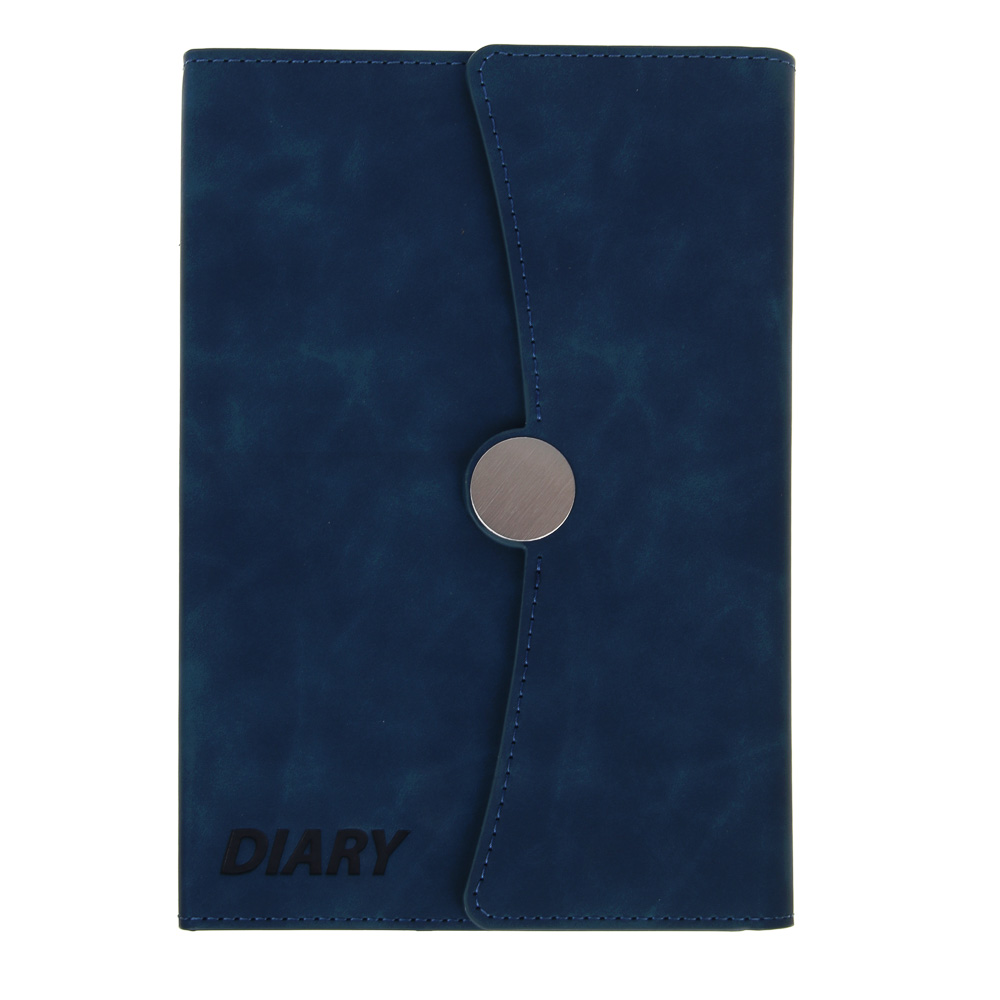Ежедневник недатированный "ПРОВАНС" А5, 320 страниц, твердая обложка искусственная кожа, клапан, магнитная застежка, синий, арт.№ 572-249