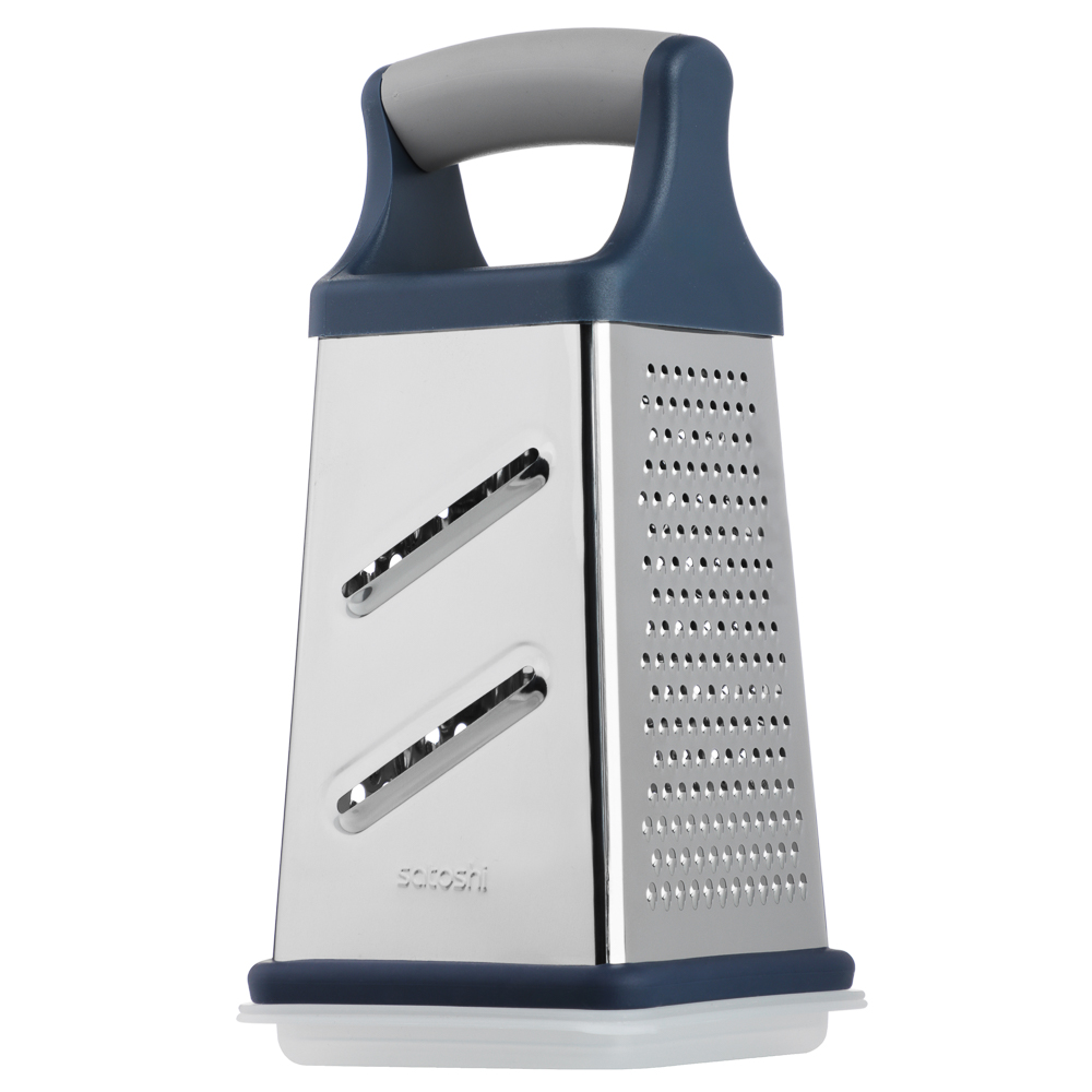 SATOSHI Ривьера Терка 4-х сторонняя с контейнером 20 см, нержавеющая сталь, арт.№ 885-139