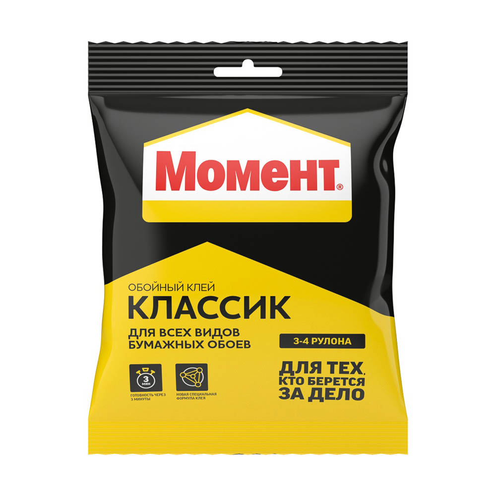 Клей обойный тм МОМЕНТ Классик, пакетик 100г, арт.№ 469-273