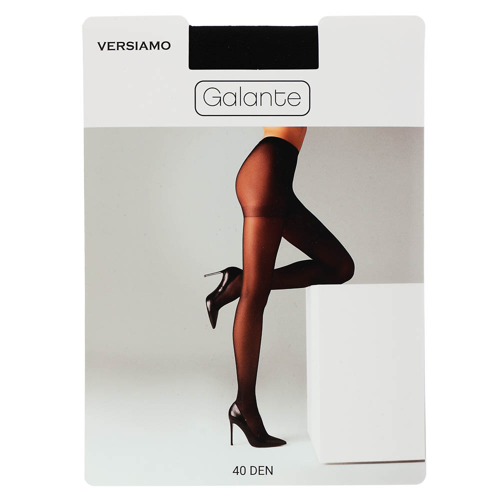 GALANTE Versiamo Колготки 40 DEN с шортиками, 85% полиамид, 15% эластан, размер 2, цвет черный, арт.№ 048-097