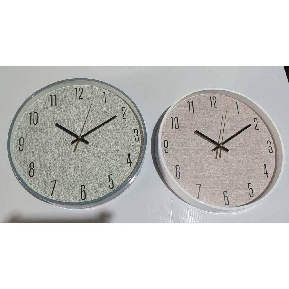 Часы настенные "Лён" круг d=30см, пластик 1xAA, 2 цвета, LADECOR CHRONO, арт.№ 581-388