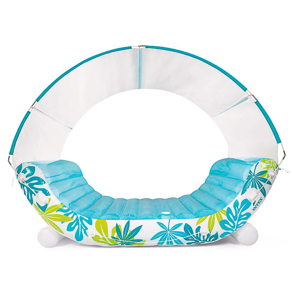 INTEX Матрас-лаундж с навесом, 224x150x165 см, 56294, арт.№ 060-009