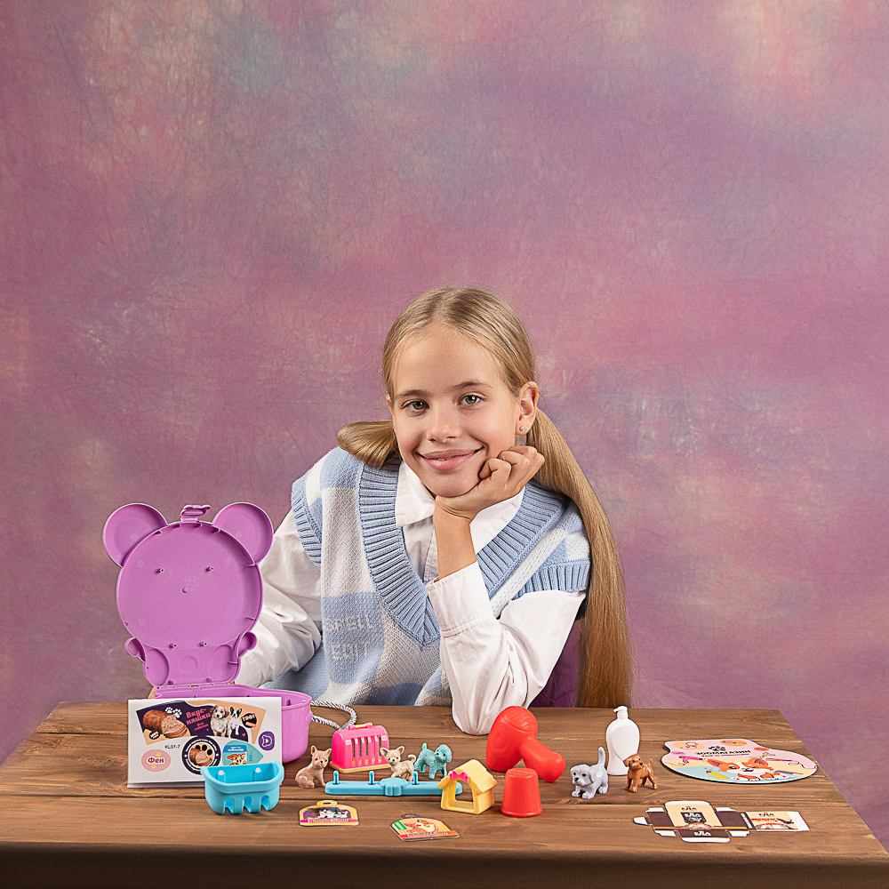 ИГРОЛЕНД Набор игровой в чемоданчике "Уход за питомцем", 19 пр., ABS, 18,5х20х25см, арт.№ 258-060