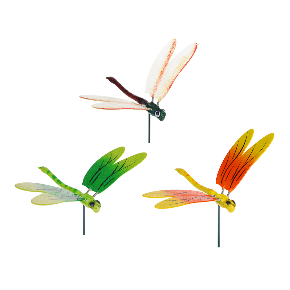 INBLOOM Фигурка на стержне Стрекоза 60см, пластик, металл, арт.№ 153-186