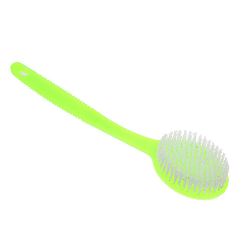 ЮL Щетка для тела с искусств. щетиной на пластиковой ручке, 34см, 3 цвета, арт.№ 361-029