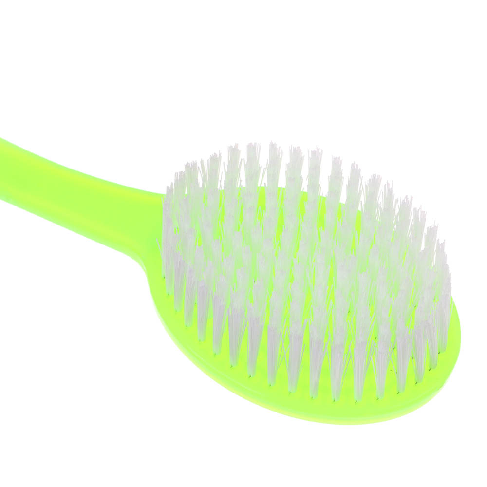 ЮL Щетка для тела с искусств. щетиной на пластиковой ручке, 34см, 3 цвета, арт.№ 361-029