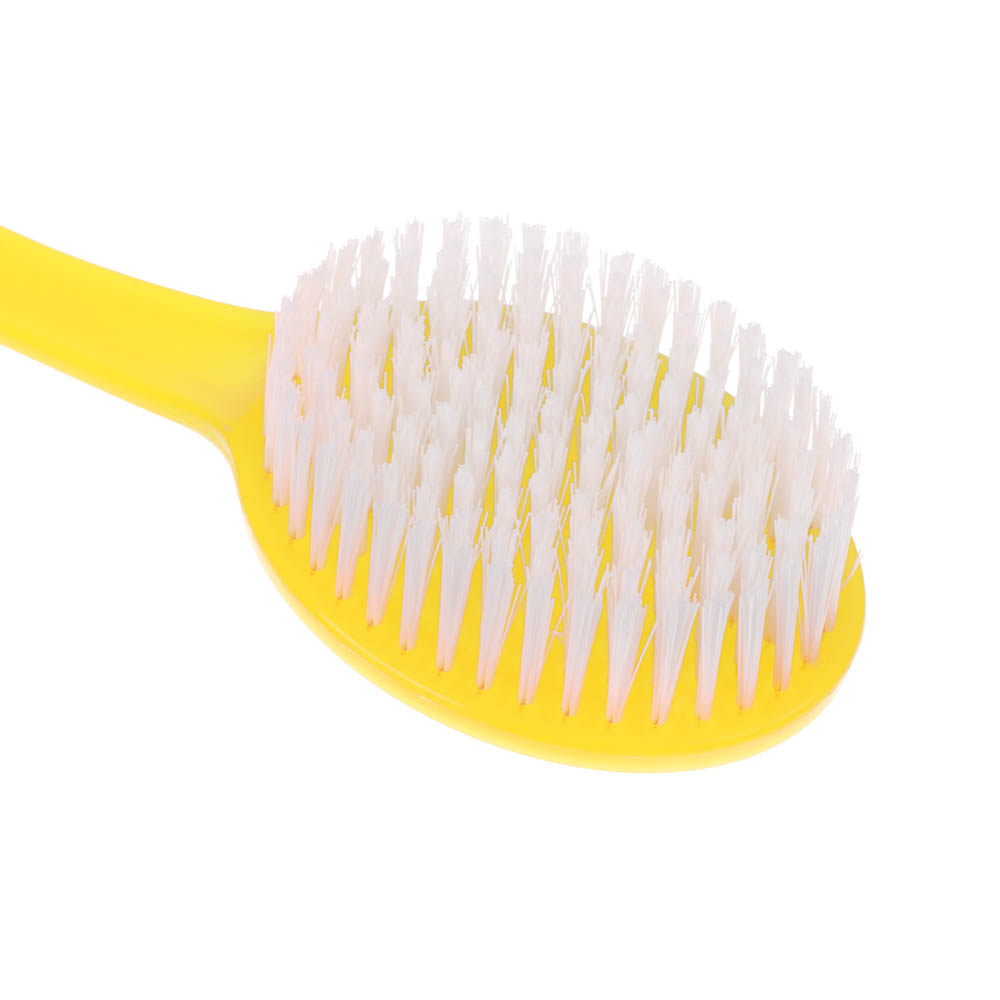 ЮL Щетка для тела с искусств. щетиной на пластиковой ручке, 34см, 3 цвета, арт.№ 361-029