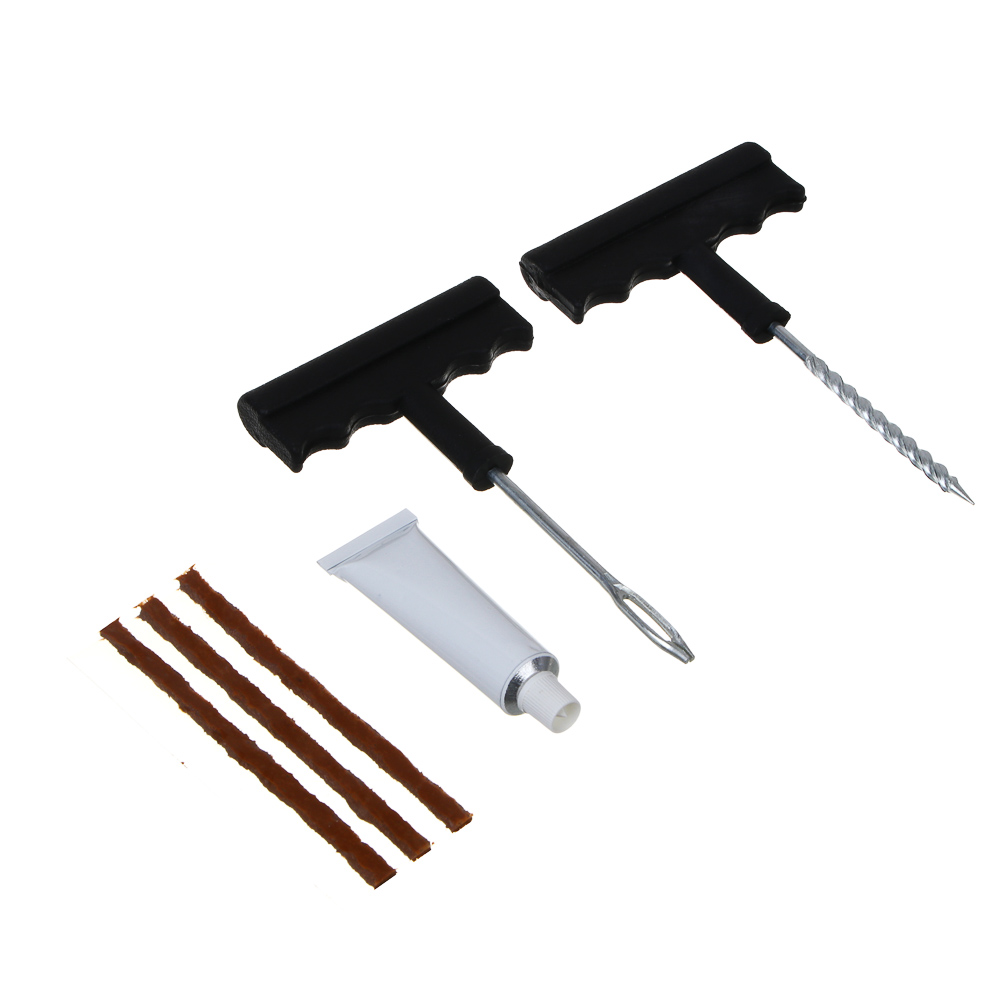 РОКОТ Набор для ремонта бескамерных шин №2: клей, 3 жгута, T-инструмент, арт.№ 777-015