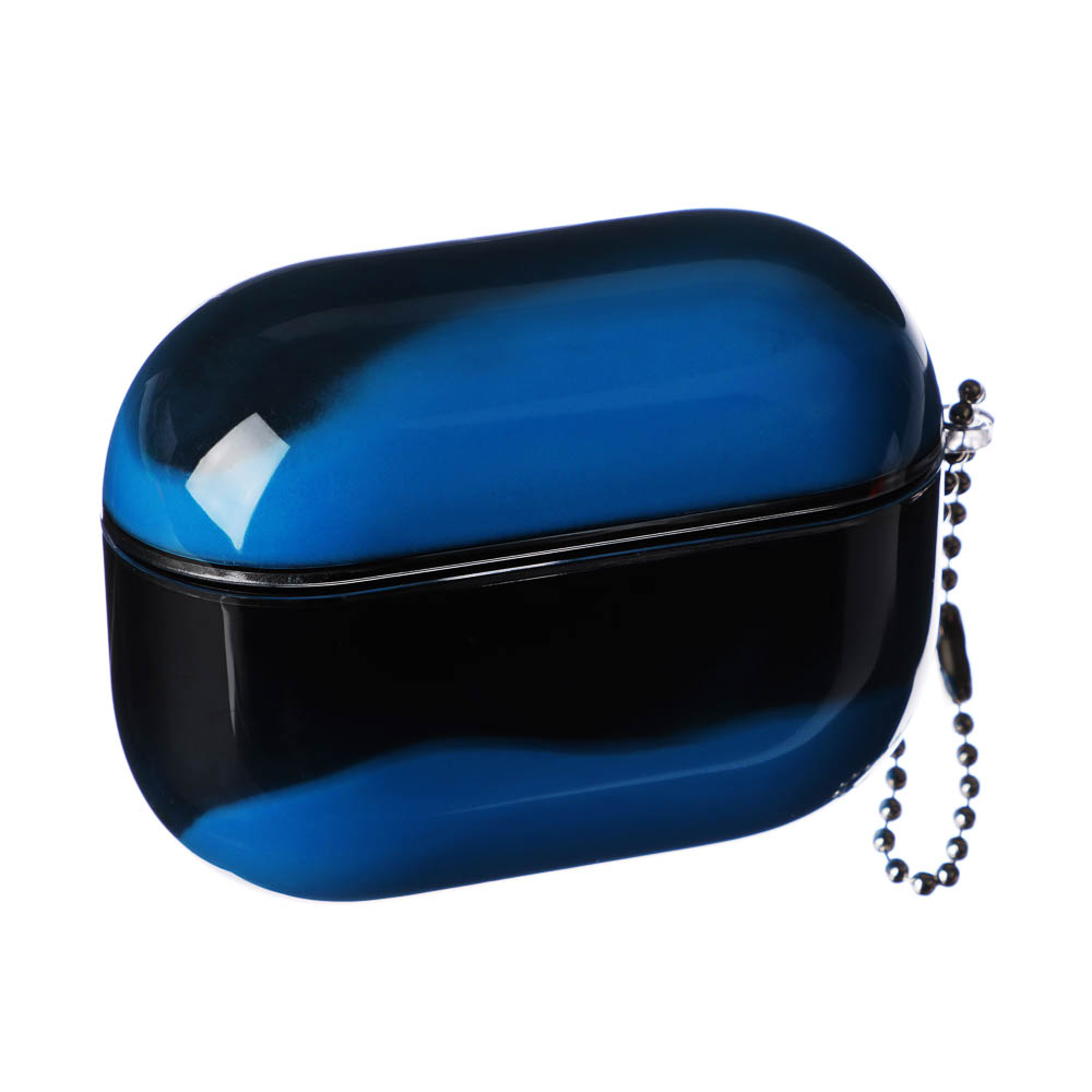 Чехол для наушников BY Pods Pro 1/2, светящийся, пластик, синий, арт.№ 470-323