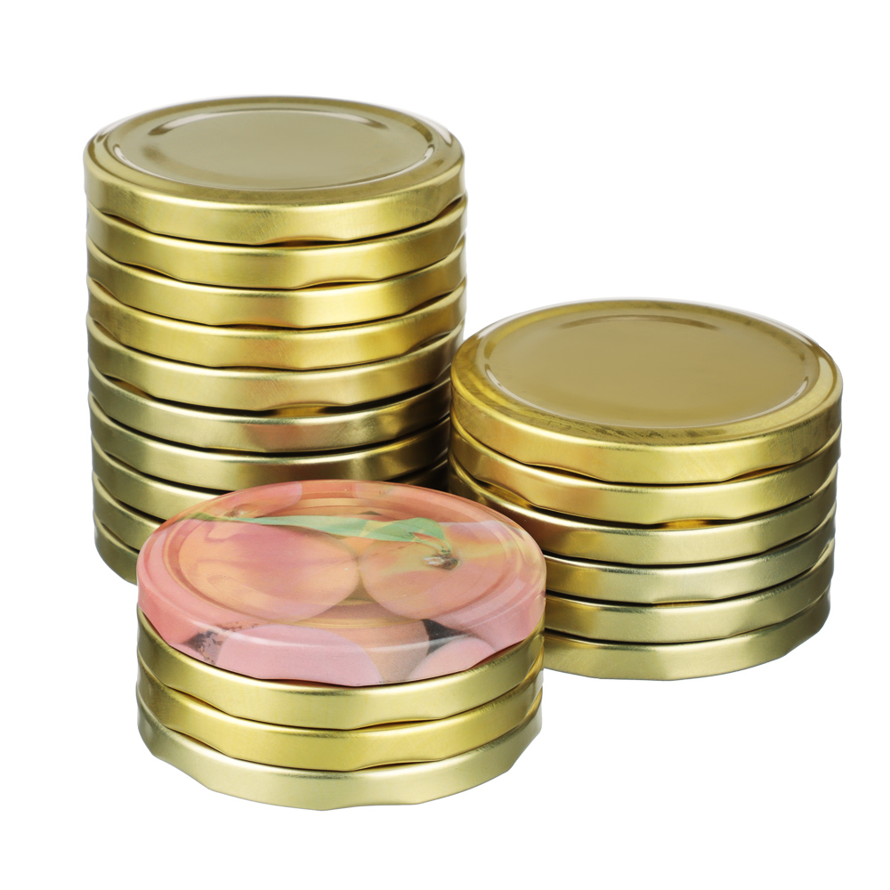 Набор крышек металлических для консервирования Твист-офф, 20шт (19шт лак + 1шт литография) 82мм, арт.№ 843-059