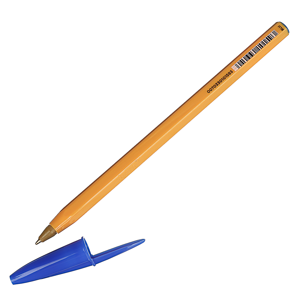 BIC Ручка шариковая синяя "Оранж Ориджинал Файн", 0,3мм, пластик, инд.маркировка, 8099221, арт.№ 627-086
