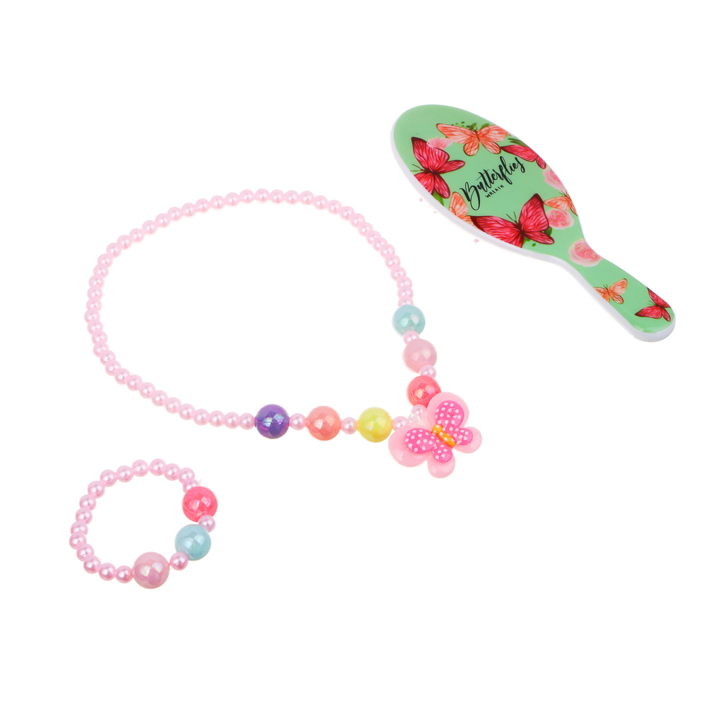 BY Русские супергерои Набор детской бижутерии в рюкзаке 19х14х5см: бусы, браслет, расческа, 3 диз., арт.№ 316-376