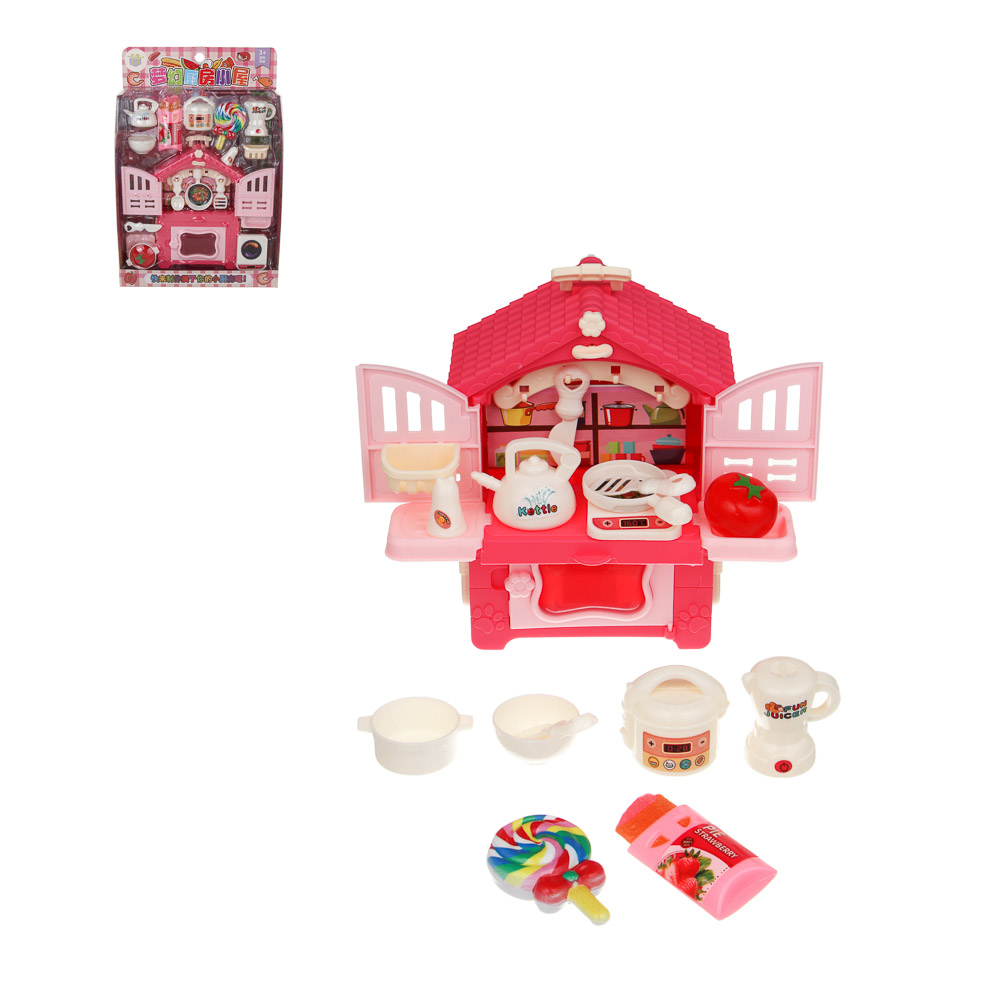 Мебель для кукол, кухня с акс., ABS, PP, тм ИГРОЛЕНД, арт.№ 294-246