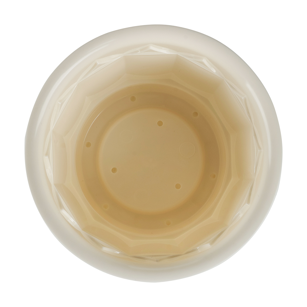 Горшок для цветов с поддоном 1,6л, d160мм, h135мм цв.молочный, арт.№ 164-418