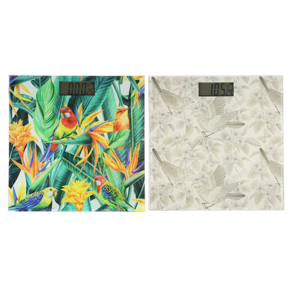 LEBEN Весы напольные электронные "Нежная история", ЖК-дисплей, макс. нагр.до 180кг, 28х28х0,5см, арт.№ 252-092