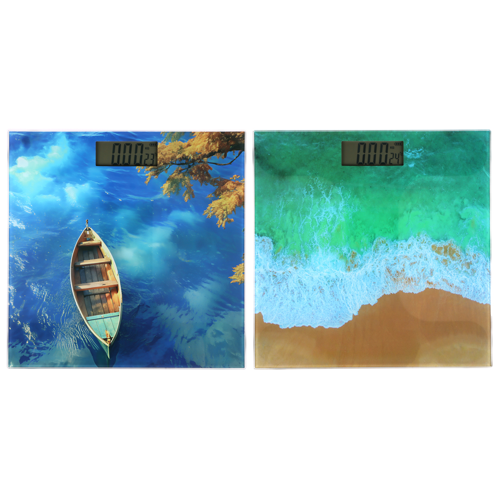 LEBEN Весы напольные электронные "Релакс", ЖК-дисплей, макс. нагр.до 180кг, 28х28х0,5см, арт.№ 252-093