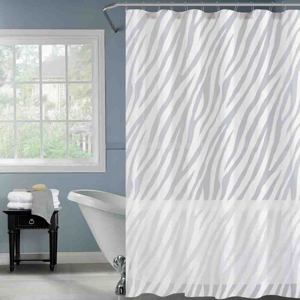 Штора для ванной 180x180см ZEBRA белый, ПЕВА, SWC-50-22, арт.№ 461-640