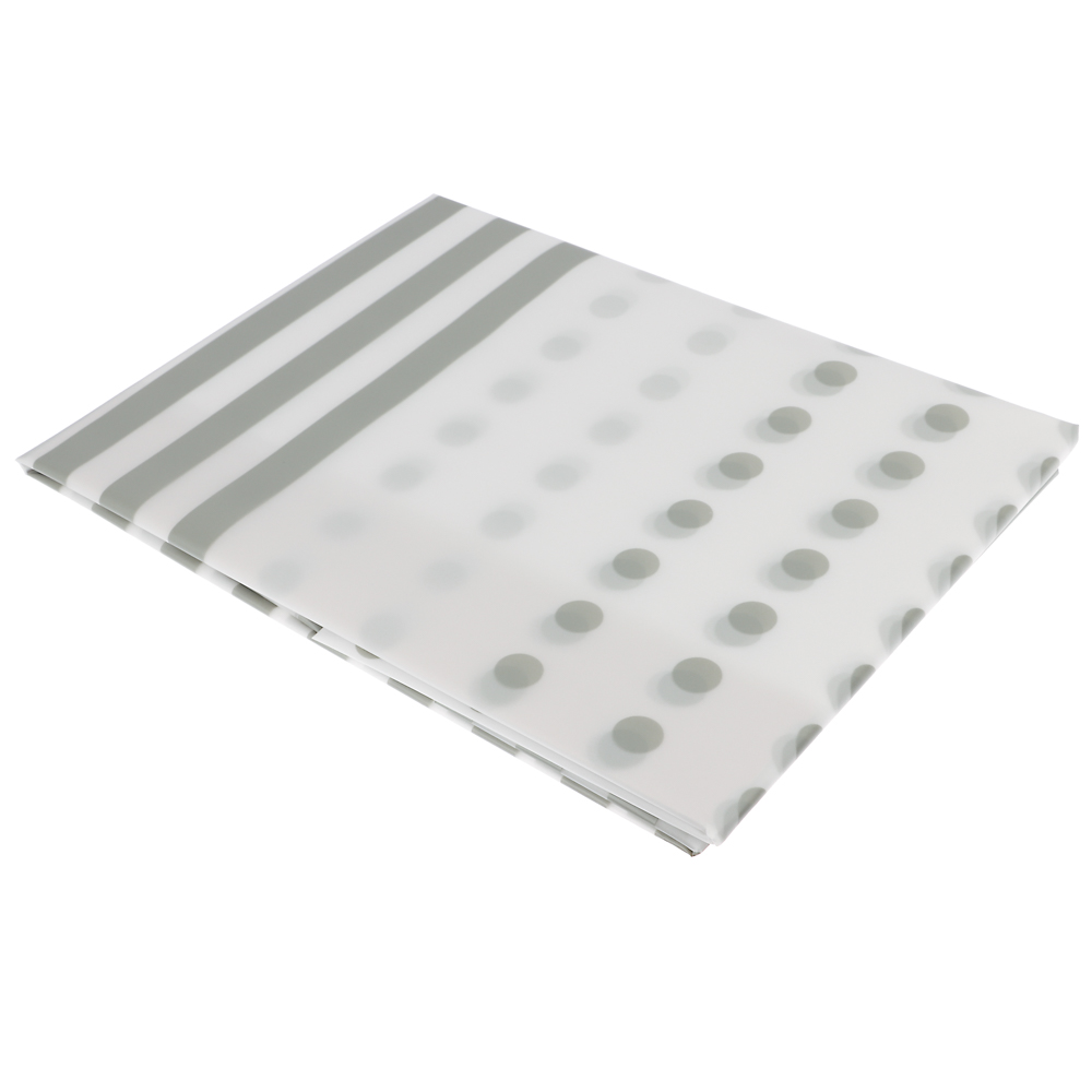 Штора для ванной 180x180см POINT белый/серый, ПЕВА, SWC-50-21, арт.№ 461-641