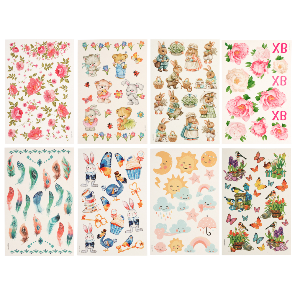 Переводные картинки для украшения яиц, 4 вида, арт hk39167, арт.№ 513-292