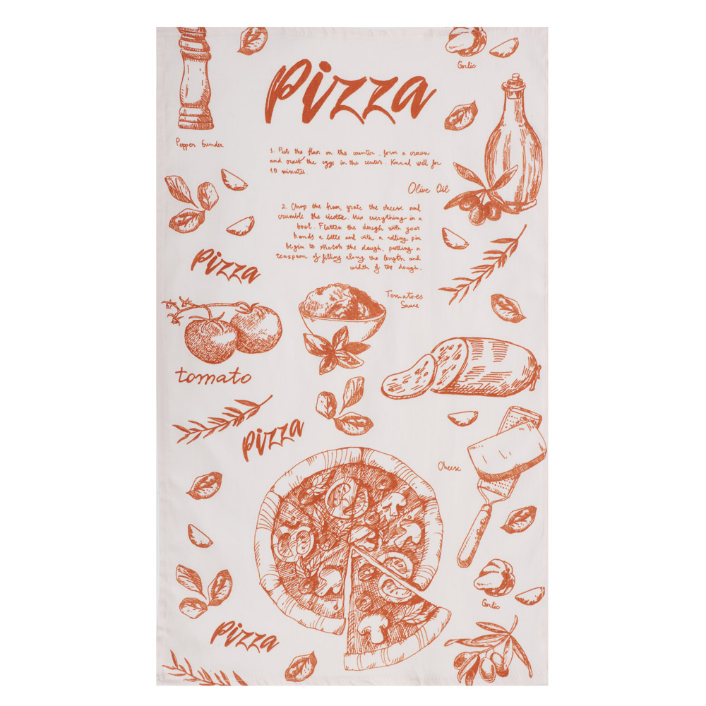 Полотенце кухонное, 35х60см, 100% хлопок, Spany, Pizza, арт.№ 434-175