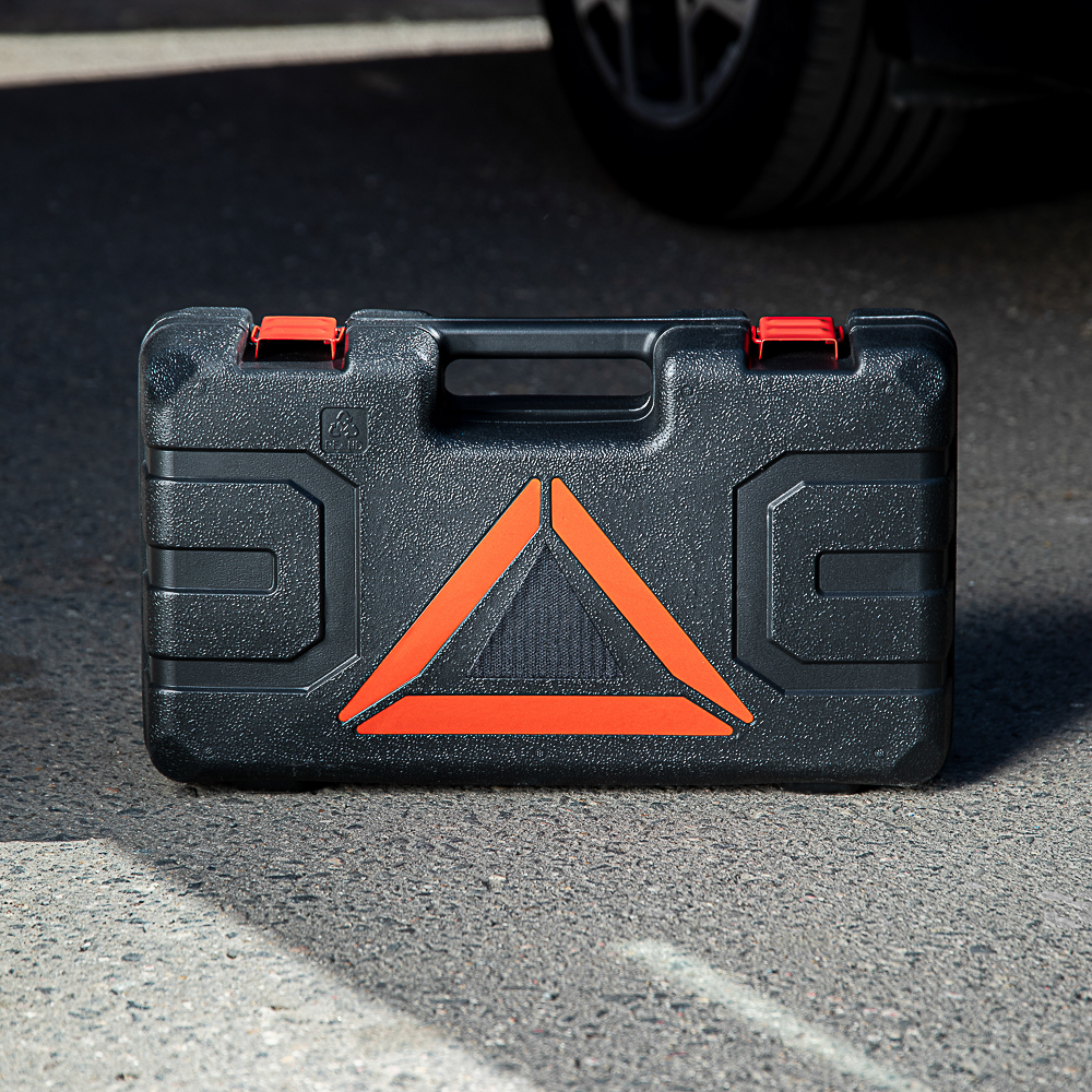 ЕРМАК Домкрат электрический 3 т, 12В, 120-420 мм, 100 Вт, в кейсе, х/б перчатки с ПВХ, арт.№ 743-006