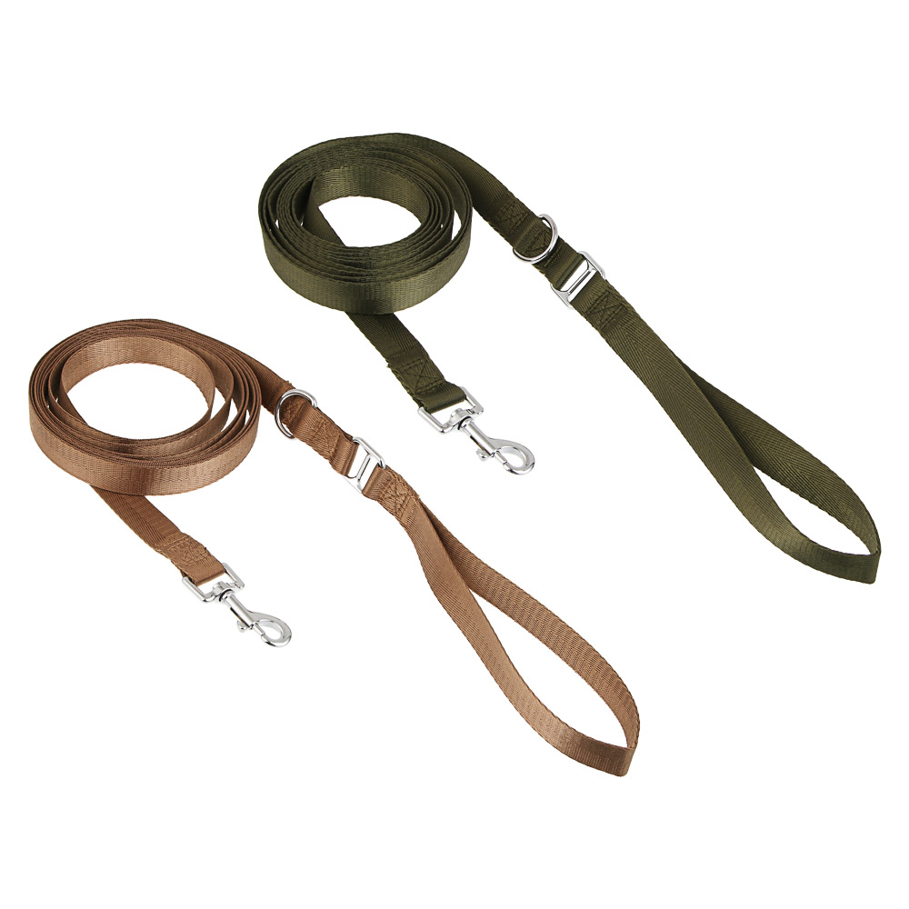 Поводок для животных тм VETTA, нейлон, хаки/беж, 3м x 2см, арт.№ 273-586