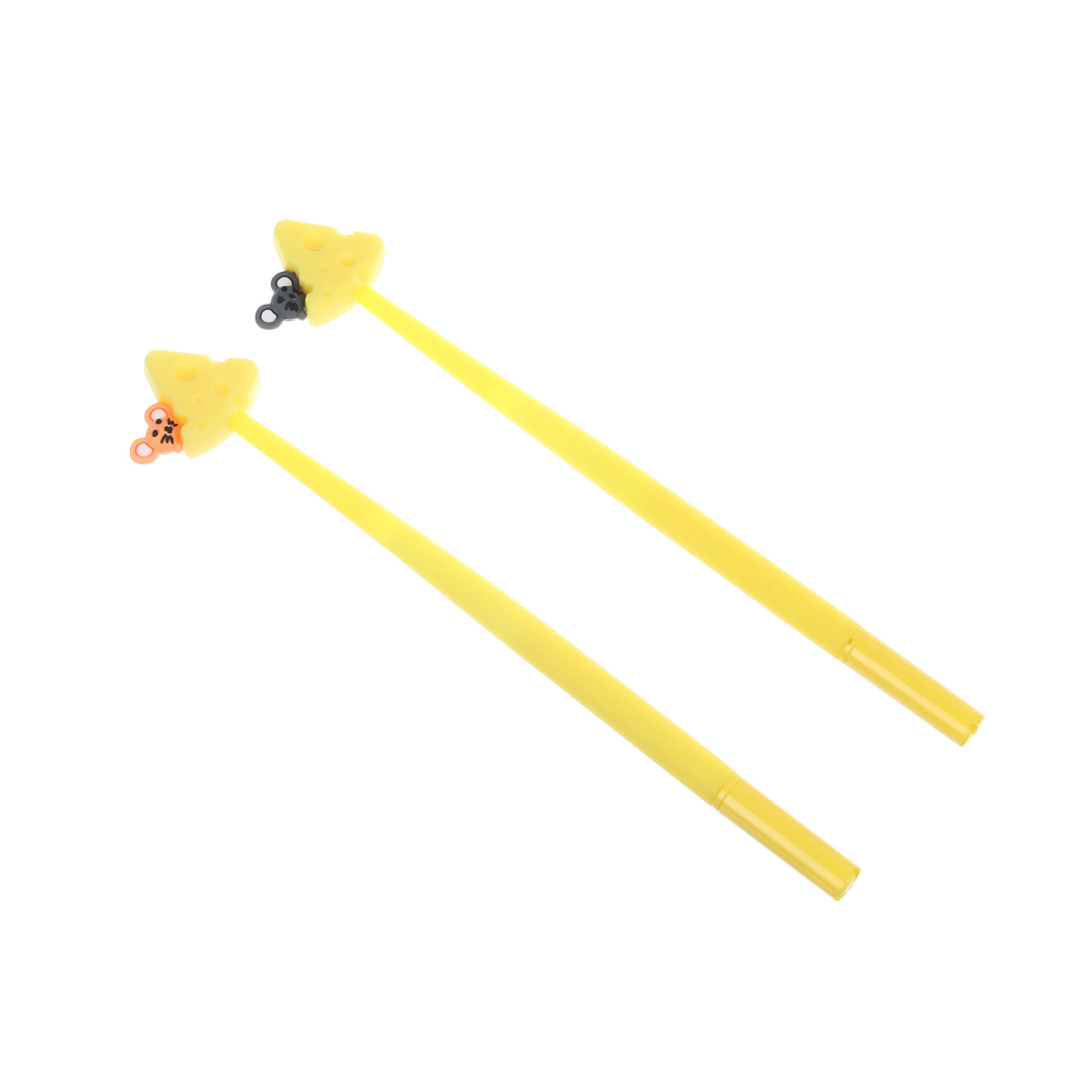 Ручка гелевая синяя "Сырные палочки", силиконовый корпус, 3 цвета, шоу-бокс, арт.№ 591-314