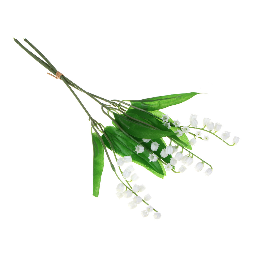 LADECOR Цветок искусственный ландыш, 35 см, ткань, пластик, арт.№ 535-184