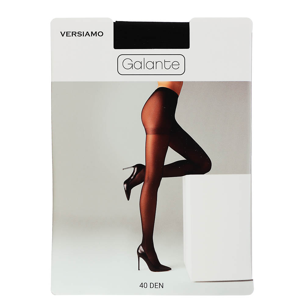 GALANTE Versiamo Колготки 40 DEN с шортиками, 85% полиамид, 15% эластан, размер 4, цвет черный, арт.№ 048-099