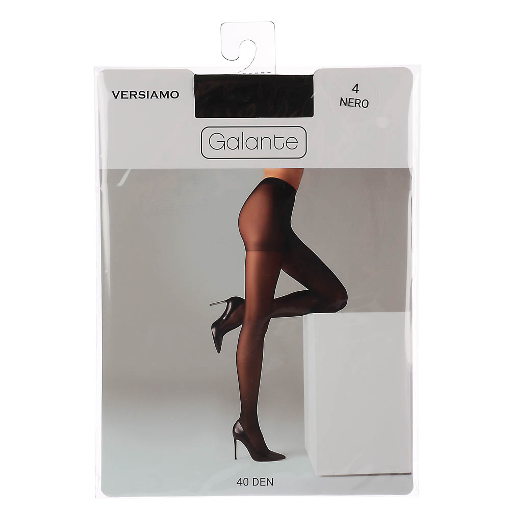 GALANTE Versiamo Колготки 40 DEN с шортиками, 85% полиамид, 15% эластан, размер 4, цвет черный, арт.№ 048-099