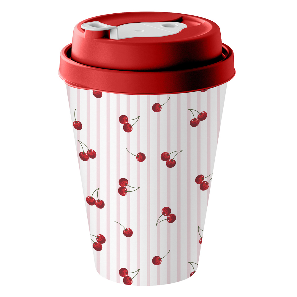 Черри Стакан с крышкой и клапаном 420мл, пластик, 2 цвета, арт.№ 861-596