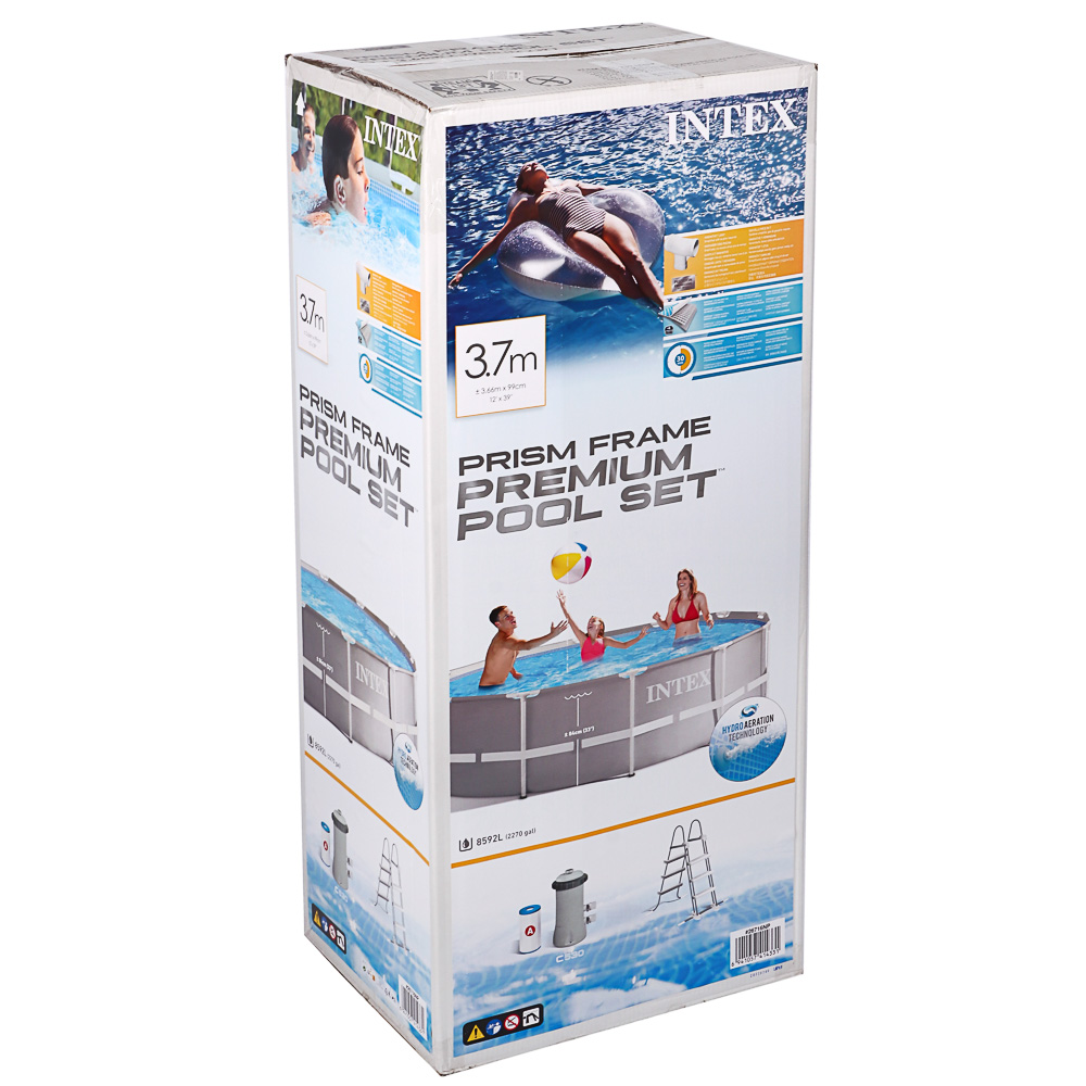 INTEX Бассейн каркасный призматический (фильтр-насос,лестница), 3,66м x 99см, 26716NP, арт.№ 049-016