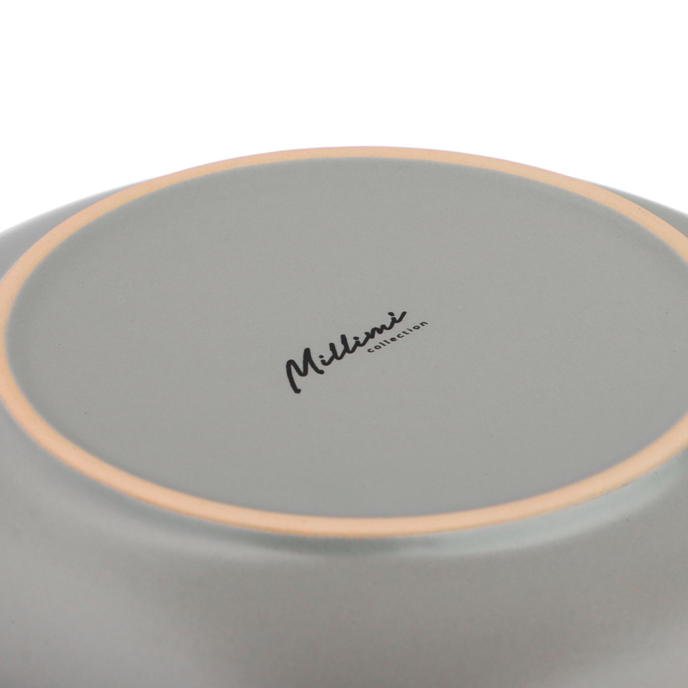 Набор посуды 12 пр. тм MILLIMI (тар19,5см*4, 20см*2, салатн14см*2, кружка340мл*4) керамика,сер.,бел., арт.№ 824-271