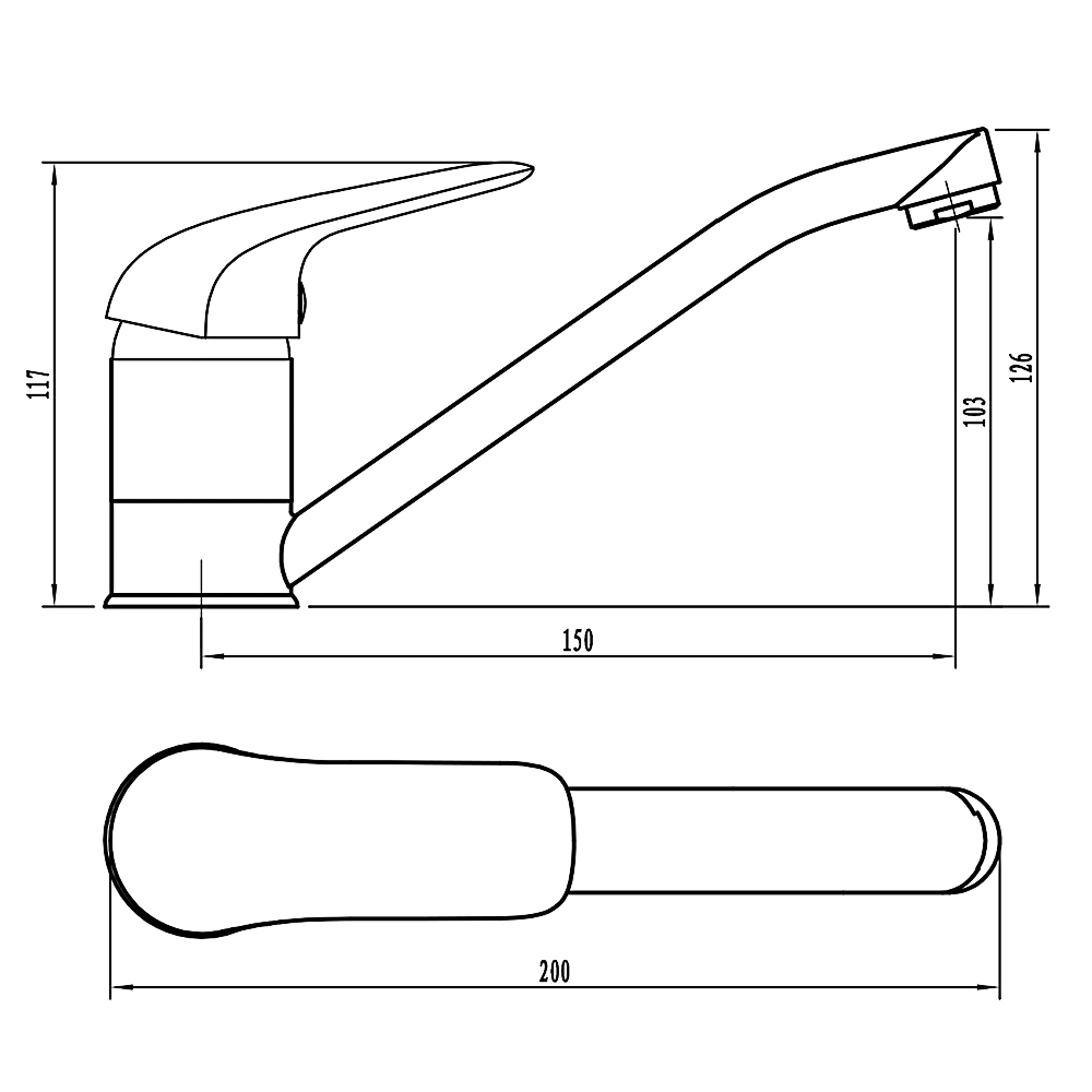 СоюзКран Смеситель для раковины, низкий излив 15см, керам. картридж 40мм, хром, цинк, SK02-I120, арт.№ 566-087