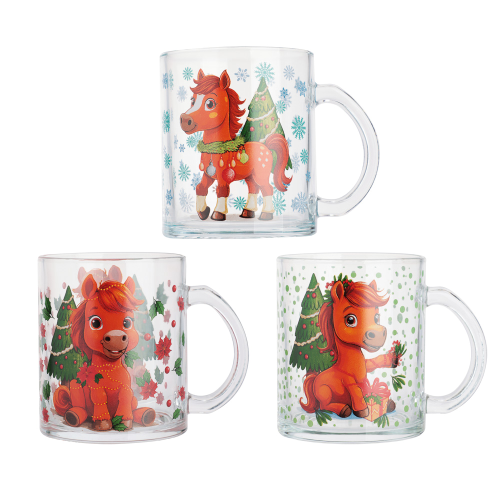 Сивка-бурка Кружка 320мл, стекло, 3 дизайна, арт.№ 820-470