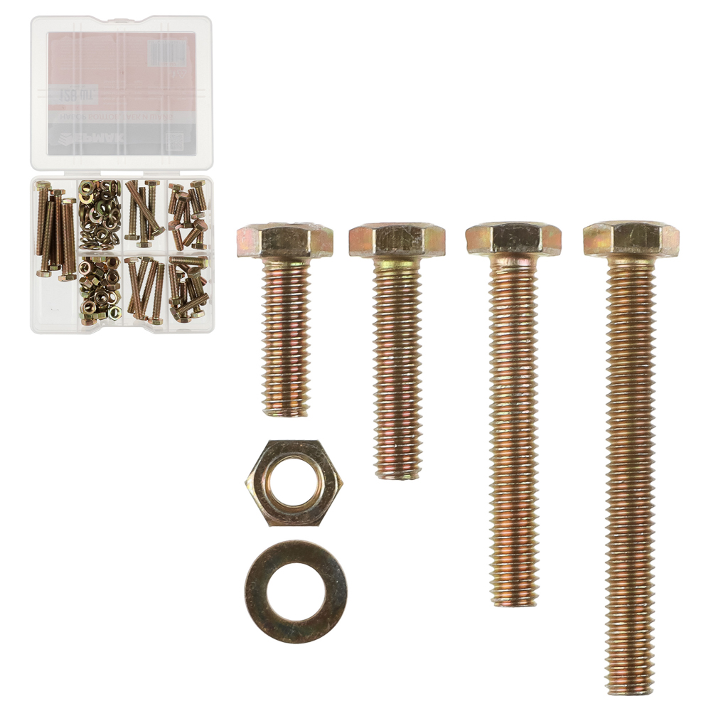 ЕРМАК Набор болтов, гаек и шайб из 128шт, арт.№ 624-147