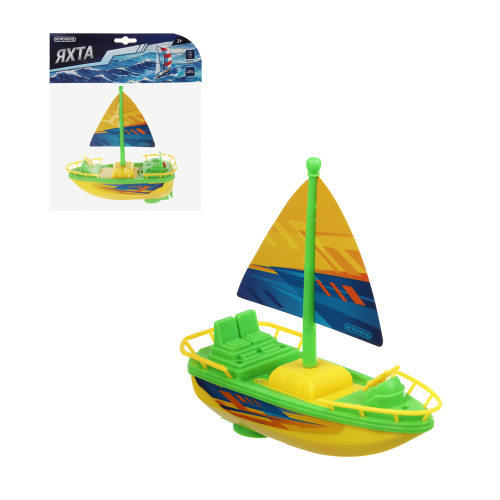 ИГРОЛЕНД Яхта, 2хАА, PP, 21,5х28х5 см, 2 дизайна, арт.№ 292-495
