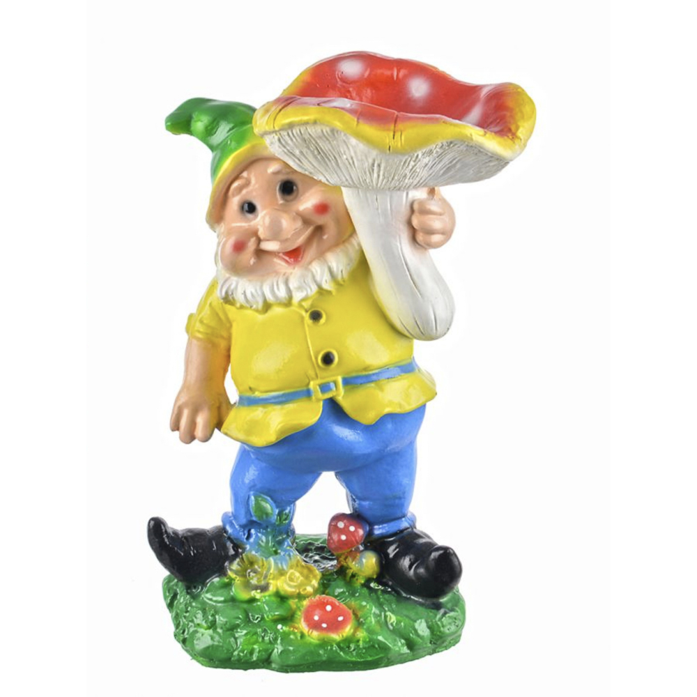 Фигура садовая "Гном с грибом" 31х18см, гипс, арт.№ 162-305