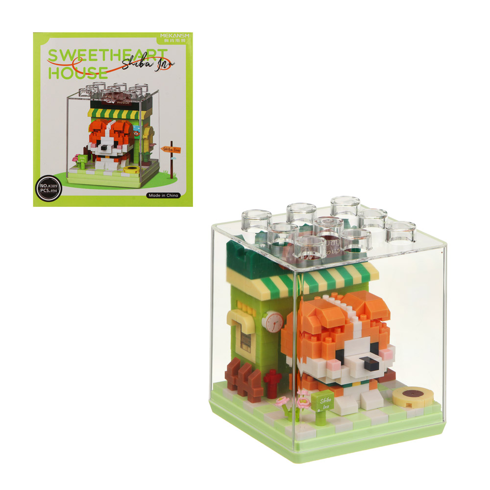 Конструктор мини 3D "Питомец в будке", ABS, 2912-05, арт.№ 858-102