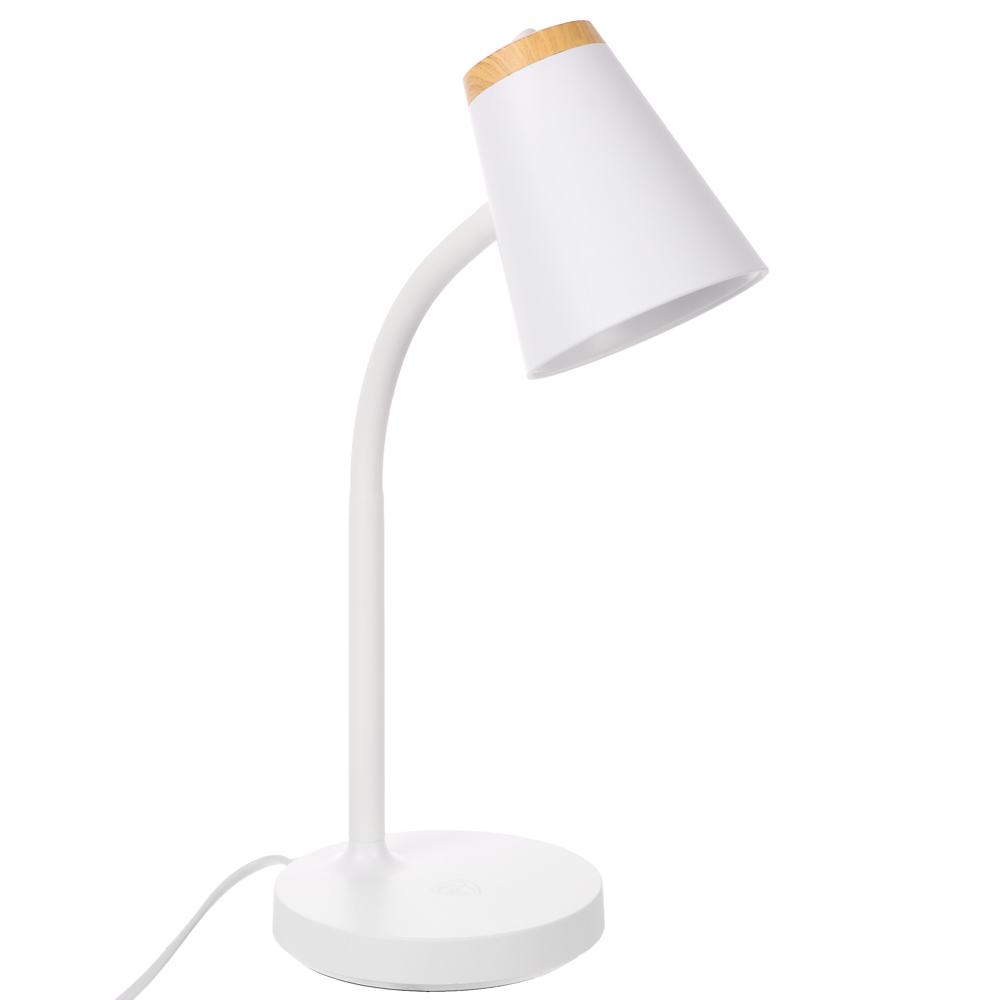 Светильник переносной настольный BY Элеганс,14LED, 5Вт, 300Лм,4000K,230В, кабель 1.6м, пластик,белый, арт.№ 417-163