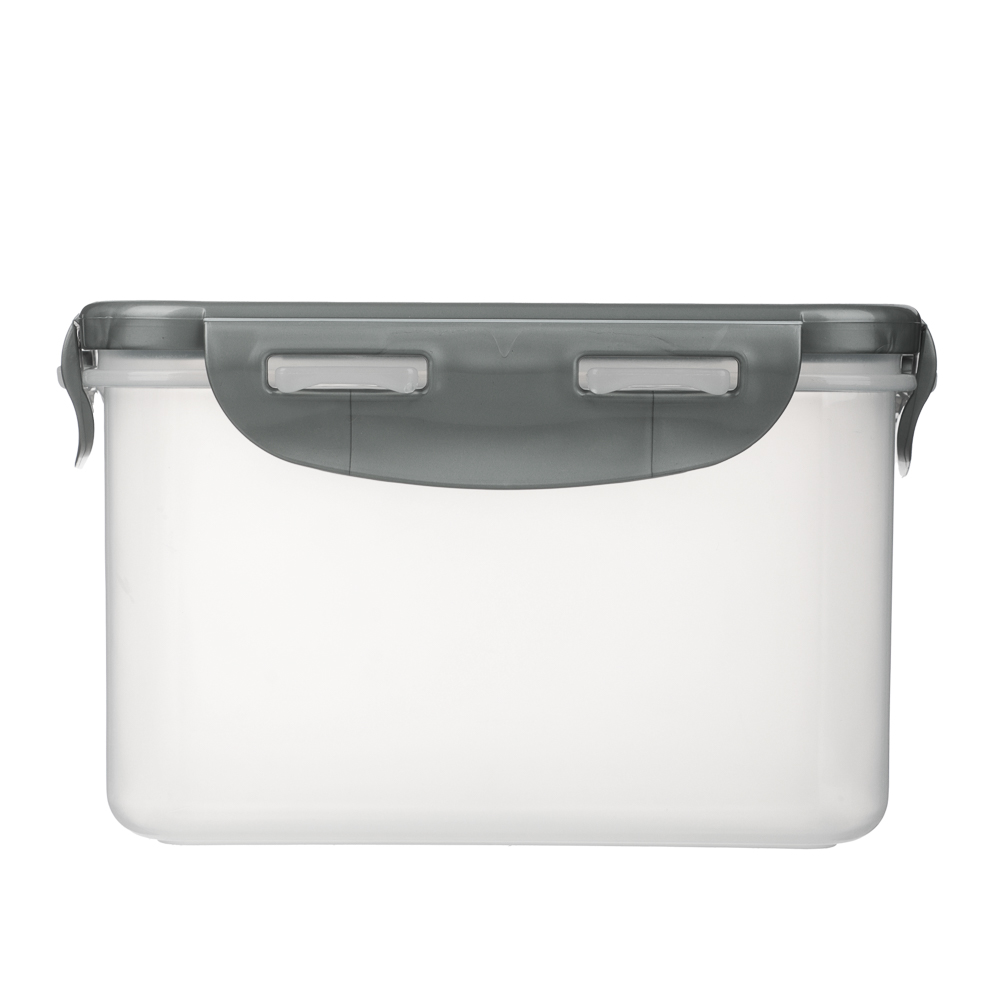 Контейнер герметичный для СВЧ с защелками тм Good&good, квадратный 1,25л, пластик, арт.№ 861-512