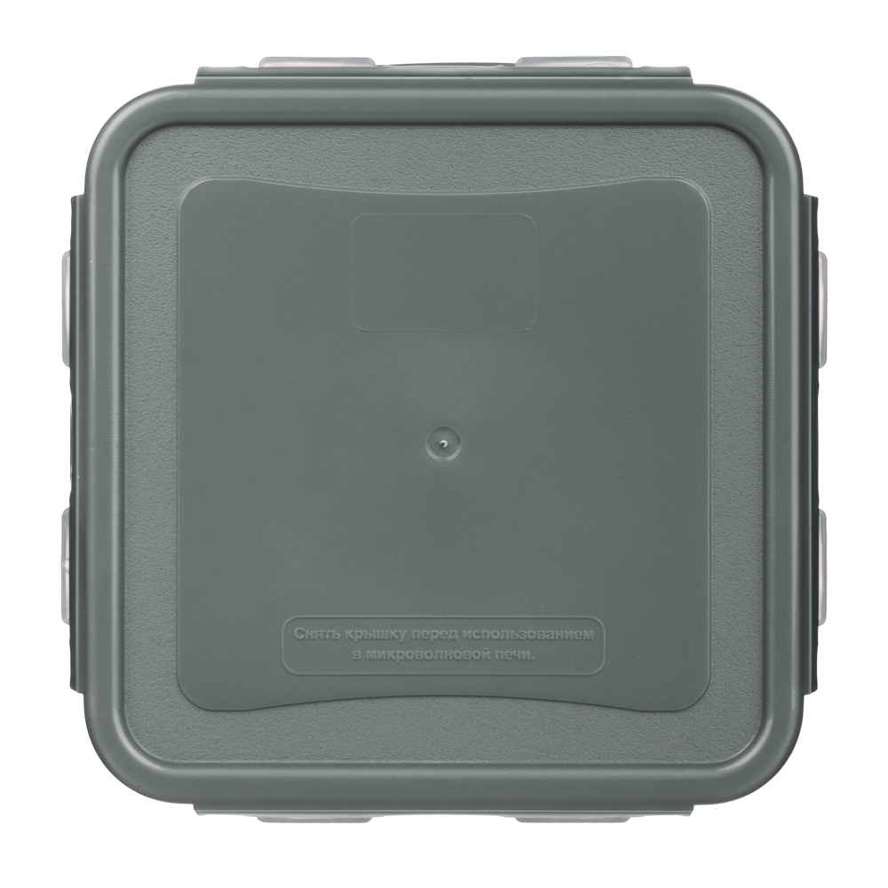 Контейнер герметичный для СВЧ с защелками тм Good&good, квадратный 1,25л, пластик, арт.№ 861-512