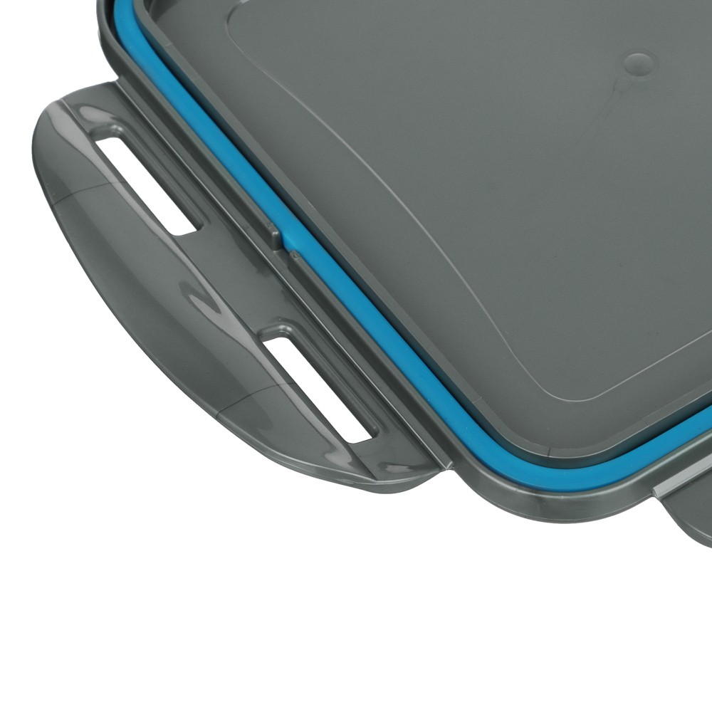 Контейнер герметичный для СВЧ с защелками тм Good&good, квадратный 1,25л, пластик, арт.№ 861-512